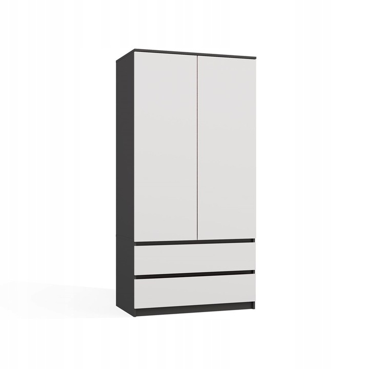 Šatní skříň - Musecalo 1 (antracit + bílá)
