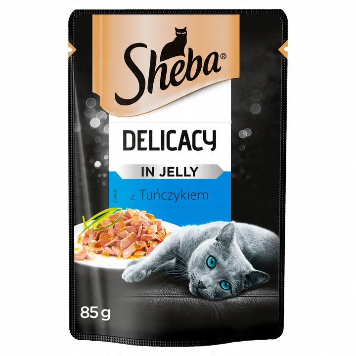 Sheba Delicacy in Jelly Krmivo pro dospělé kočky s tuňákem 85 g