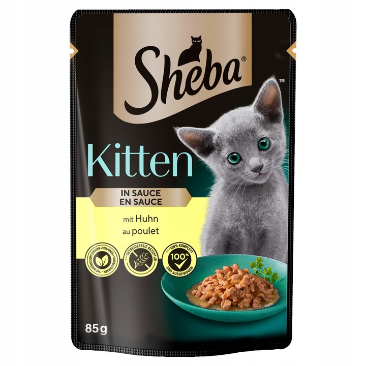 Sheba Kitten Kapsička 85 g Vlhké Krmivo pro koťata s kuřecím masem v omáčce