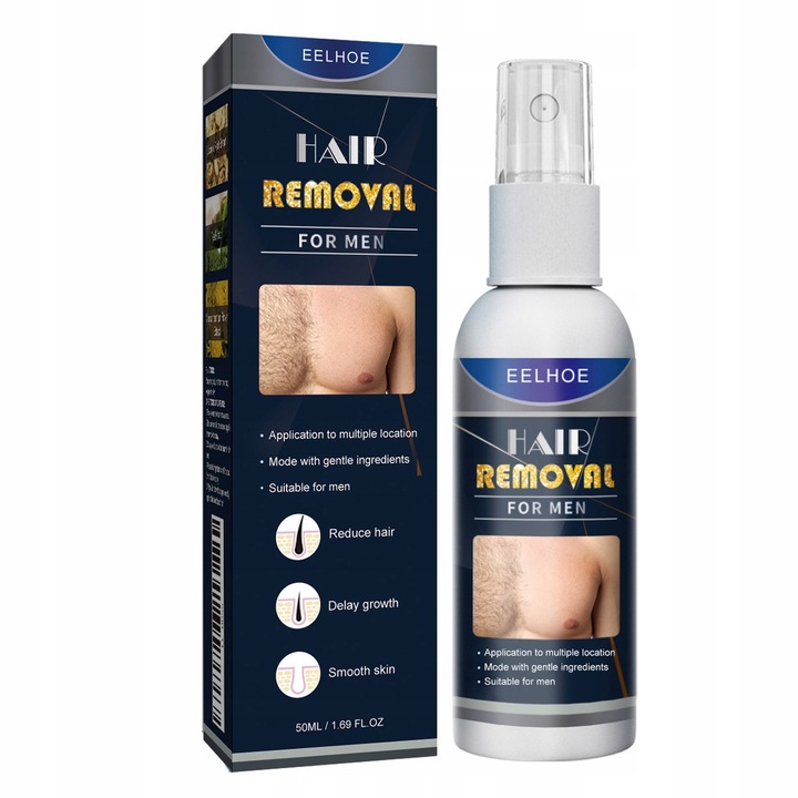 Sprej na odstraňování chloupků, Hair Off Zastavte růst 50 ml