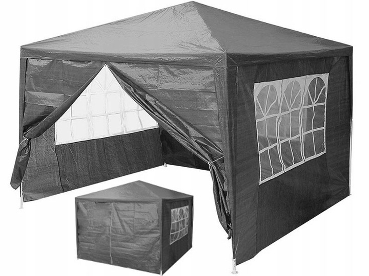 Stan Obchodní zahradní pavilon 3x3 m 4 stěny šedý MultiGarden