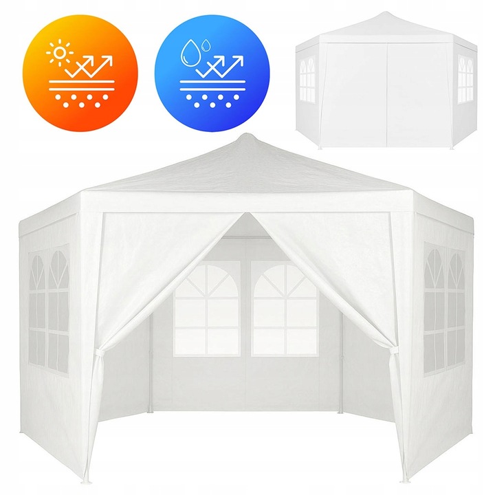 Stan - zahradní obchodní pavilon 2x2x2 m s okny, bílý MultiGarden