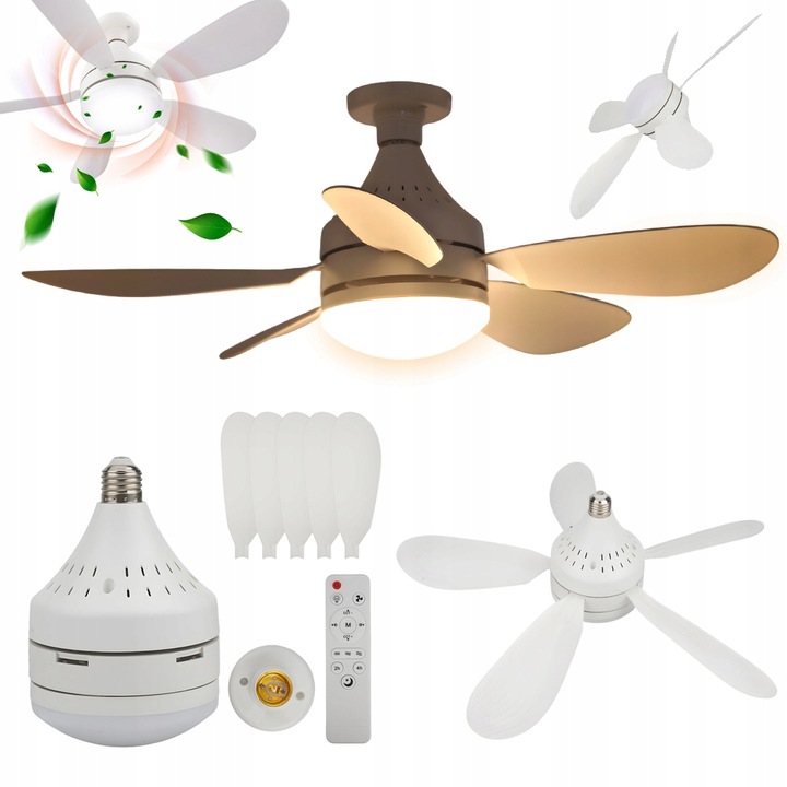 stropní svítidlo LED VENTILÁTOR VĚTRÁK LAMPA S VĚTRÁKEM 35W DÁLKOVÉ OVLÁDÁNÍ BONUS