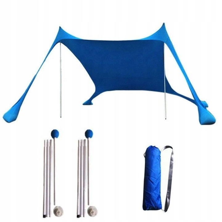 SURTEP Přístřešek na pláž Shade Aluminium s UV 50+, 200x210x150cm, Modrá