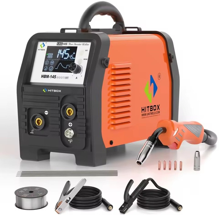 Svařovací stroj HBM145 HITBOX Poloautomatický svařovací stroj MIG/MMA + drát
