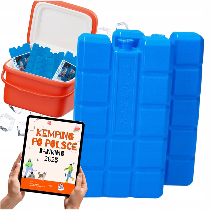 SET 2x CHLADICÍ VLOŽKA 200g do turistické ledničky Chladící tašky KAMAI