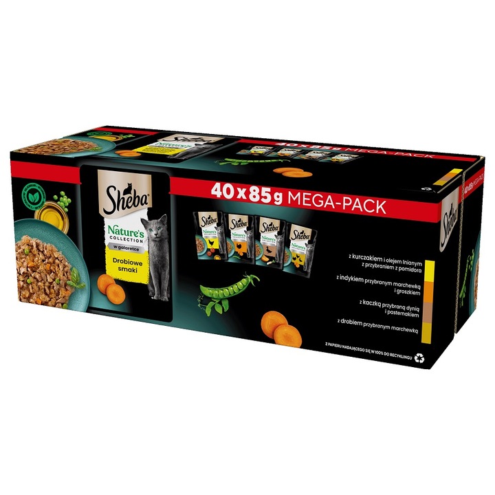 SHEBA Nature’s Collection Drůbeží příchutě 40x85 g