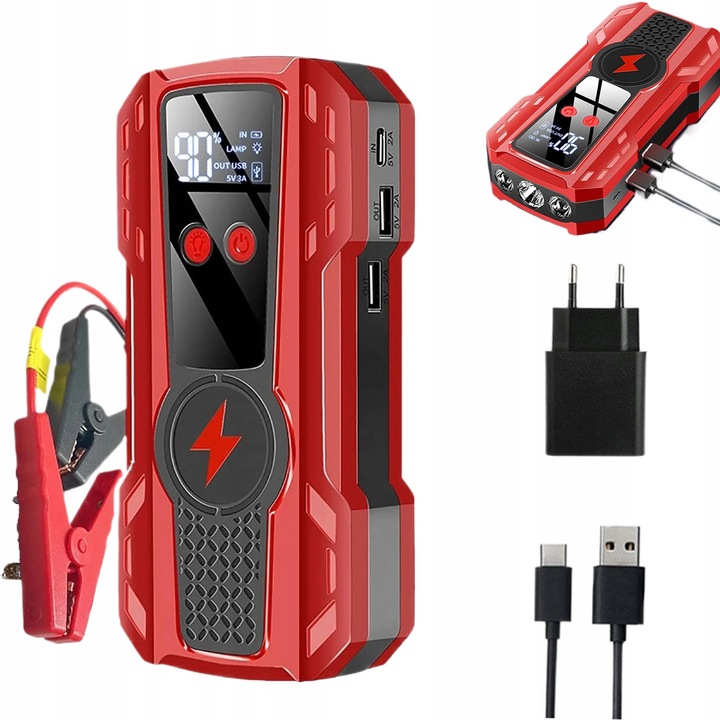 Silná Akumulátor Power Bank Jump STARTER 800A - 28000 mAh KRAFT&DELE KD5491