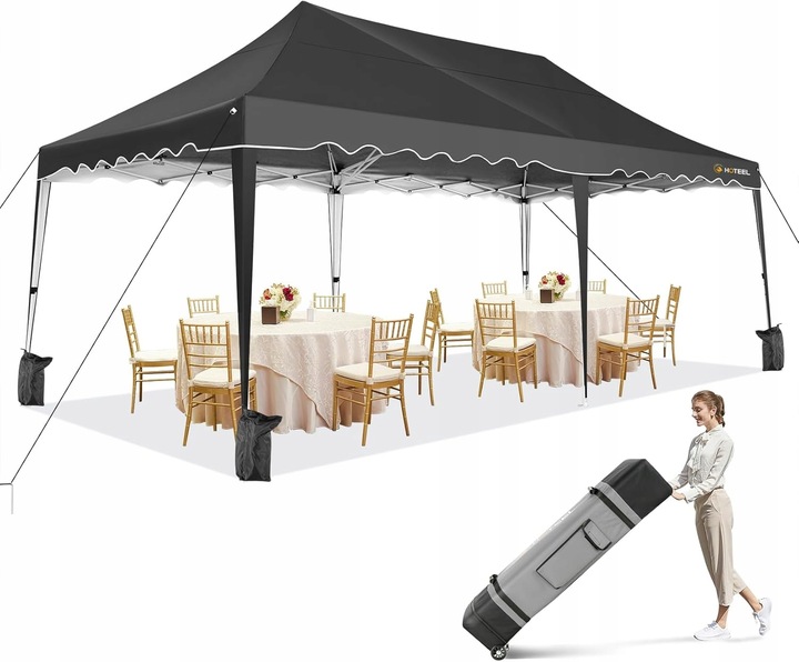 SKLÁDACÍ ZAHRADNÍ PAVILON, 3 X 6 M, VODĚODOLNÝ ALTÁN PRO PŘÍLEŽITOSTNÉ PŘÍLEŽITOSTI