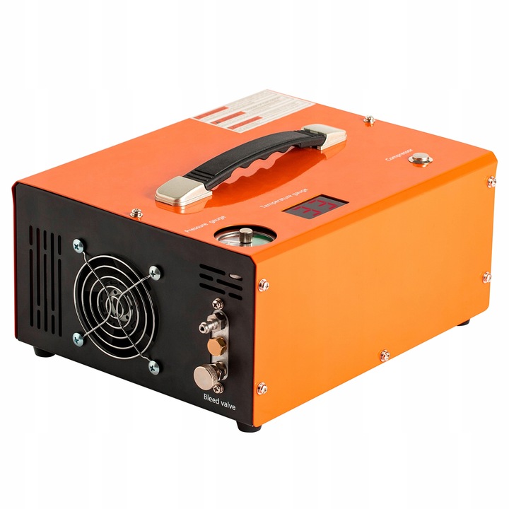 Sprężarka 30Mpa/4500PSI 0,5L DC12V I AC230V Z Wężem Wysokociśnieniowym 8MM