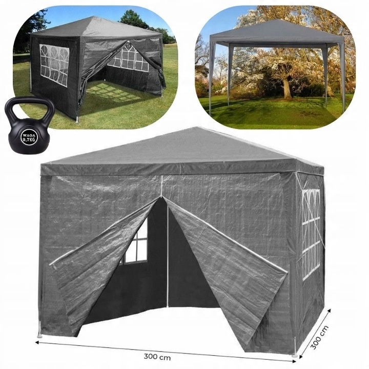 Stan Zahradní obchodní pavilon Altán Pozemek 3x3 m 4 stěny BrioGarden