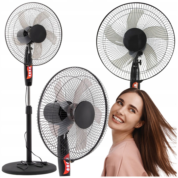 STOJACÍ PODLAHOVÝ VENTILÁTOR Tornado 50W Tichý větráček Silný, BEZPEČNÝ