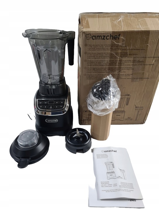 STOLNÍ MIXÉR AMZCHEF 5003-GA 1200 W PRO SMOOTHIE KOKTEJLY PŘÍSLUŠENSTVÍ