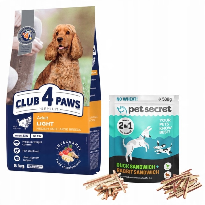Suché krmivo pro psy středních a velkých plemen krůta 5 kg Club4Paws Pochoutky