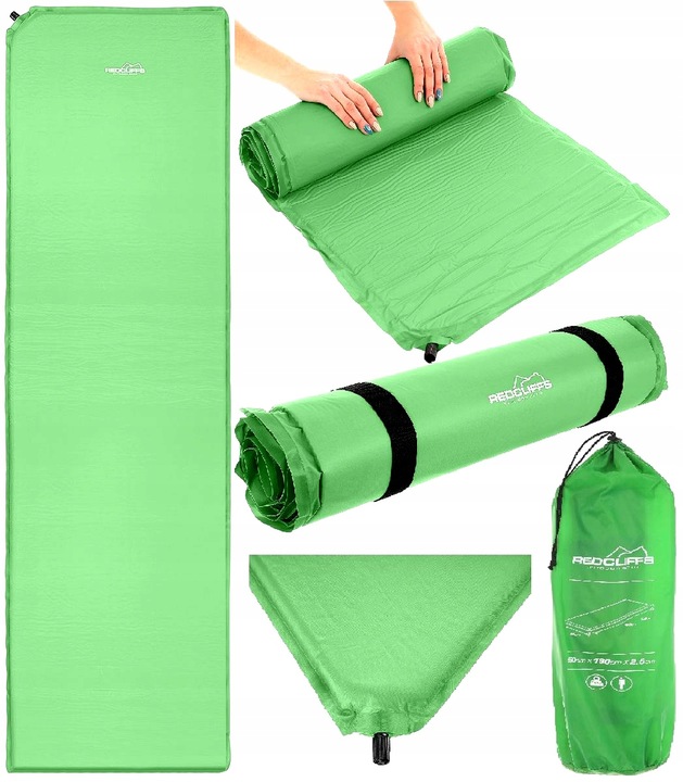 Silná samonafukovací karimatka Matrace na spaní 180x50 cm Zelená