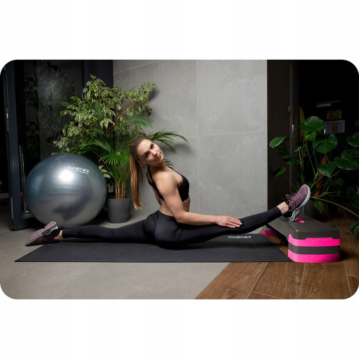 Step pro cvičení 3 stupně NS-400 růžový