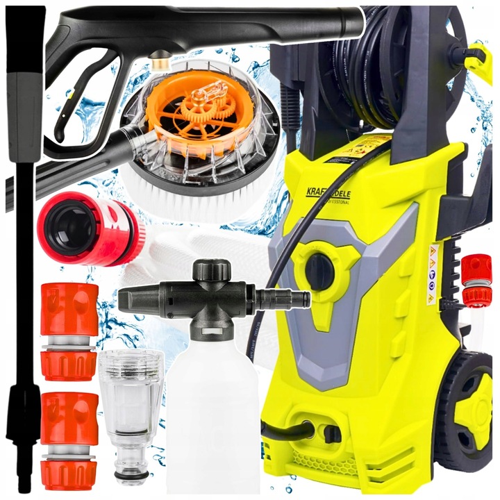 TLAKOVÁ MYČKA 280 BAR, SILNÉ SAMONASÁVACÍ ČERPADLO, INDUKCE, VELKÁ SADA 2800 W