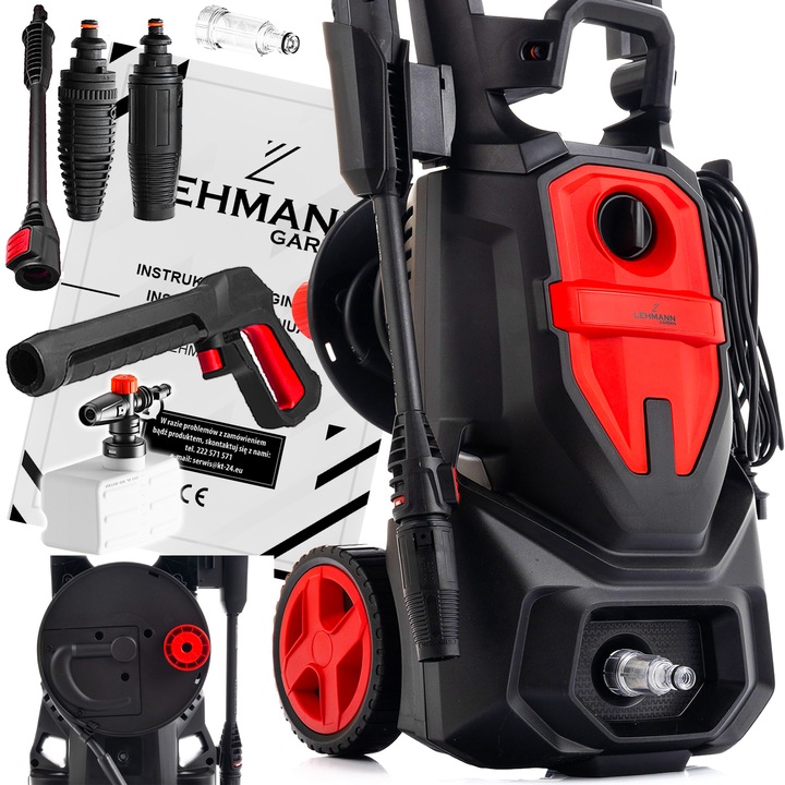 TLAKOVÁ SAMONASÁVACÍ MYČKA 260 BAR VÝKONNÁ PUMPA BUBEN NAVÍJEČ NA HADICI 2xTRYSKA