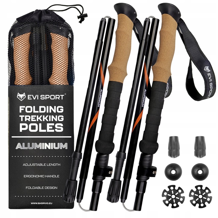 TREKKINGOVÉ HOLE Skládací nastavitelné hole pro chůzi NORDIC WALKING Hory