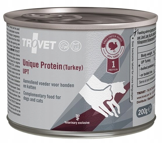 Trovet Unique Protein UPT Krůta pro psa a kočku konzerva 200g