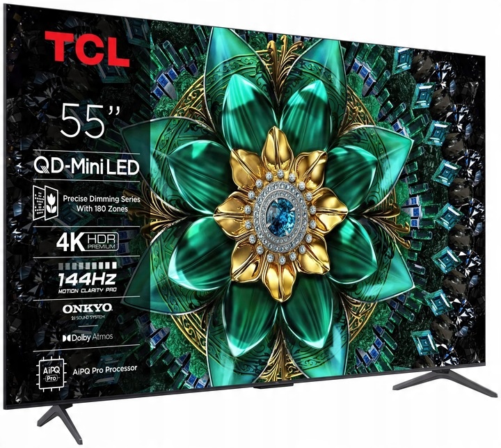 Televizor TCL 55C69K 55" QD-Mini LED 4K 144 Hz Google TV Dolby Atmos AKCE