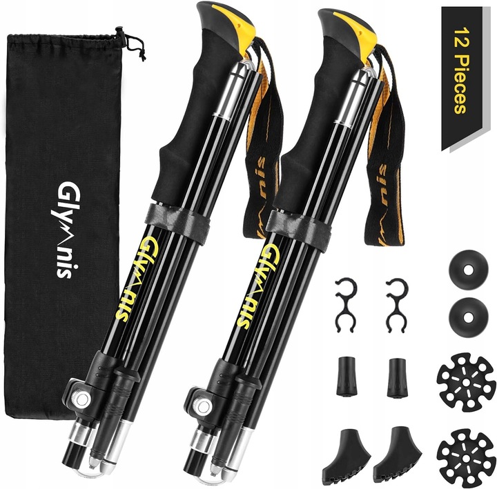 TREKOVÉ HOLE GLYMNIS HLINÍKOVÉ LEHKÉ NASTAVITELNÉ 110-130 CM PRO