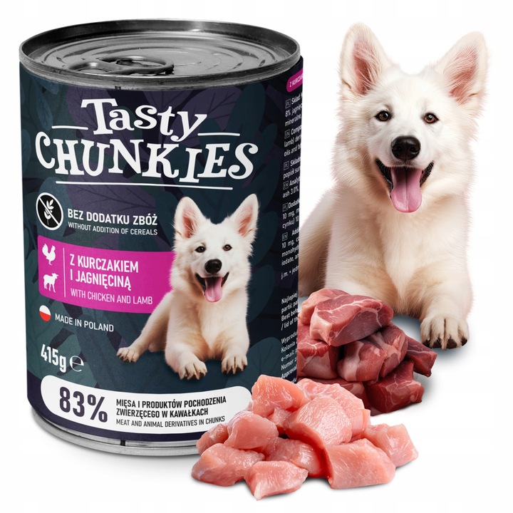 Tasty Chunkies bezobilné vlhké krmivo pro psy Kuřecí jehněčí maso 415 g