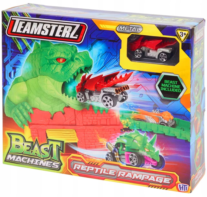 Teamsterz Závodní Dráha Šílený Gad set Beast Machines + Kovové Autíčko
