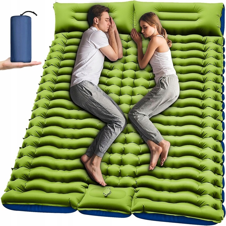 TURISTICKÁ SAMONAFUKOVACÍ PODLOŽKA ODOLNÝ SILNÝ NYLON 40D 203x136x10 CM