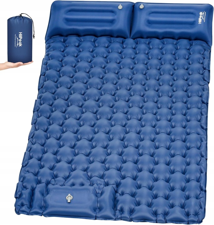 TURISTICKÁ SAMONAFUKOVACÍ PODLOŽKA PRO 2 OSOBY ODOLNÝ NYLON 40D 196x122x10 CM