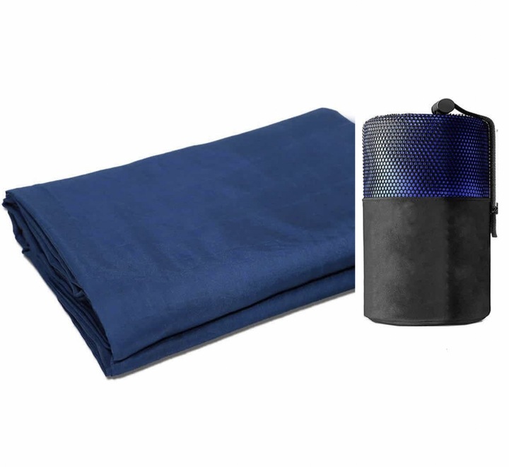 ULTRALEHKÝ SPACÍ PYTEL 220X90 CM TMAVĚ MODRÝ ÚSPORA MÍSTA MALÝ 220 g