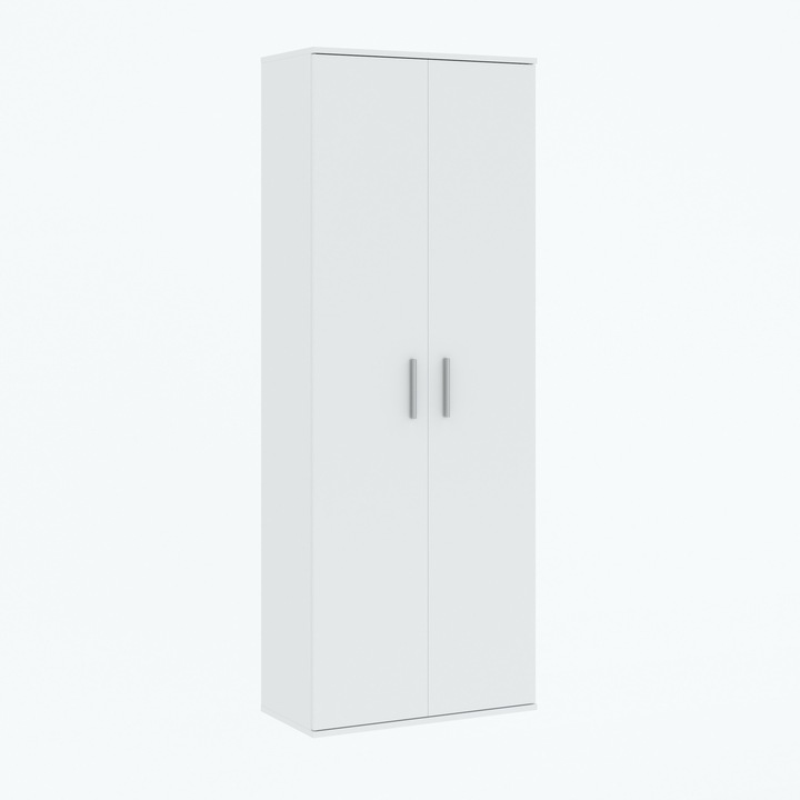 Úzká šatní policová skříň 69 cm SAVOY - bílá