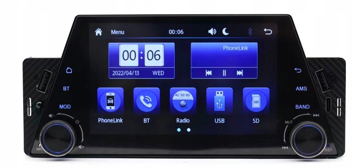 UNIVERZÁLNÍ AUTORÁDIO 1DIN MP5 CARPLAY ANDROID AUTO