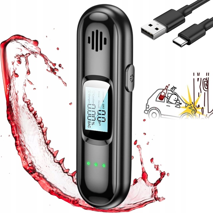 USB ALKOTESTER MALÝCH ROZMĚRŮ PRO SVATEBNÍ OSLAVY