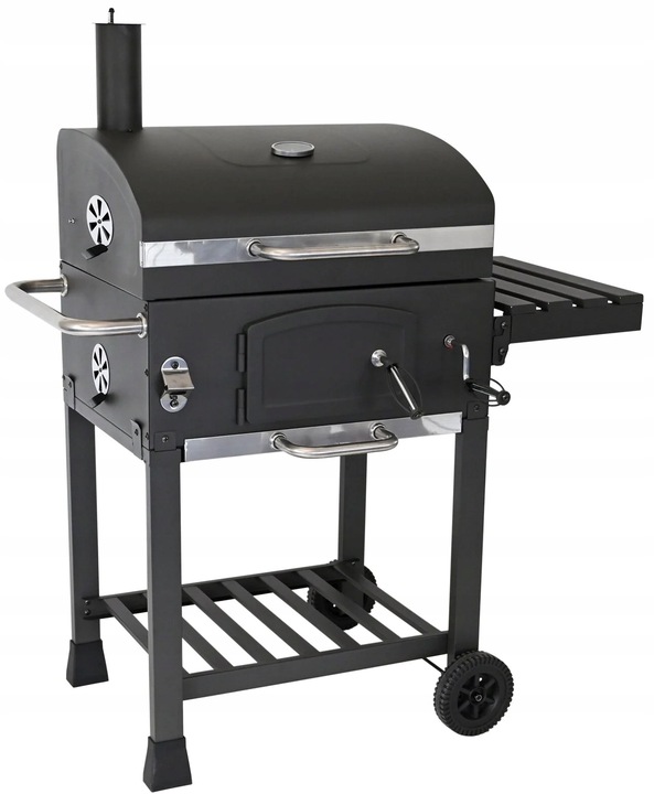 Uhlíkový gril Activa Mastercook Angular s krbem (LITINOVÝ ROŠT) 57,5 x
