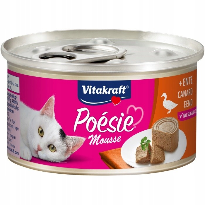 VITAKRAFT POESIE mokré krmivo pro kočky kachna 85 g