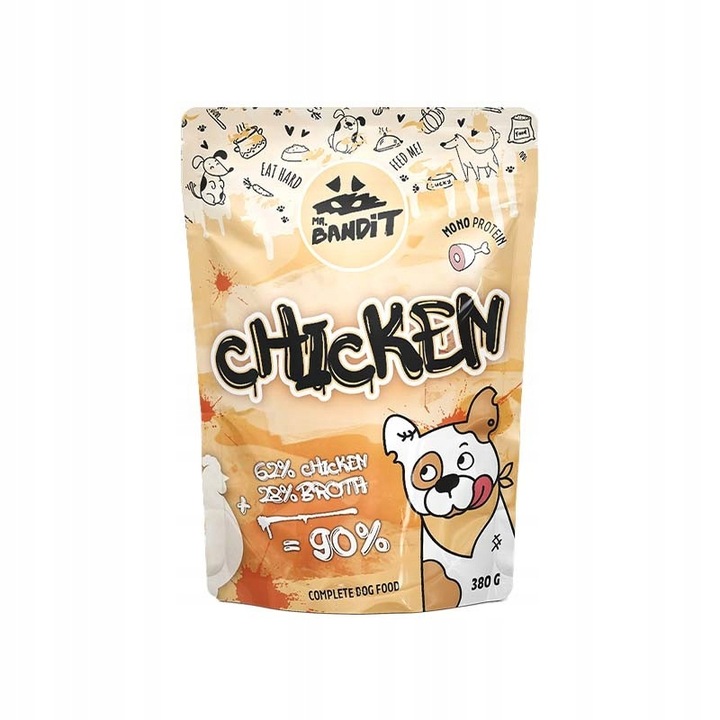 Vlhké Krmivo Mr. Bandit Pes Sáček Kuře 0,38 kg