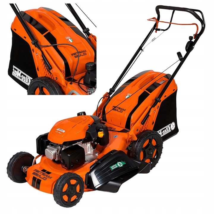 VÝKONNÁ BENZÍNOVÁ SEKAČKA NA TRÁVY OLEO MAC GMC 53 TK 51 cm 6,5 KM 196 cm3 70 L