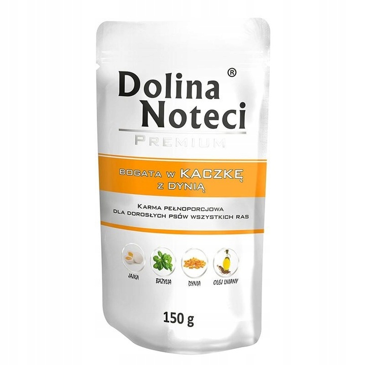 VLHKÉ KRMIVO PRO PSA Dolina Noteci KACHNA S DÝNÍ 150 g