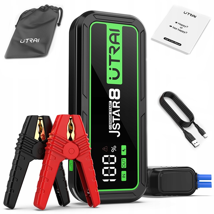 VÝKONNÝ BOOSTER STARTÉR JUMP POWERBANKA 12V 3000A