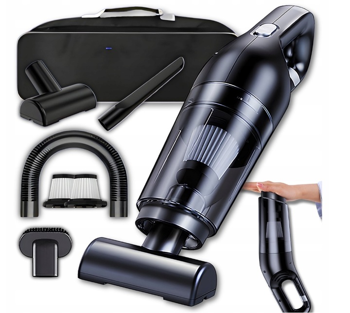 VYSAVAČ 20000PA MINI VYSAVAČ PŘENOSNÝ VYSAVAČ ŠEDÝ