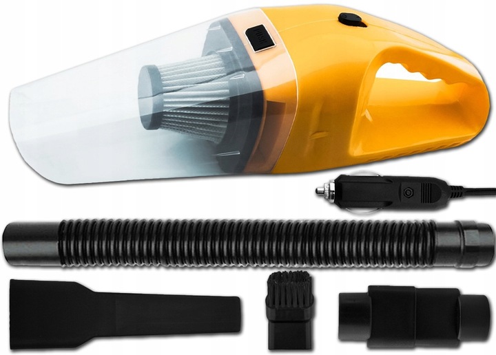 Vysavač do Auta Silný HEPA Filtr 12V 80W Nástavce Taška