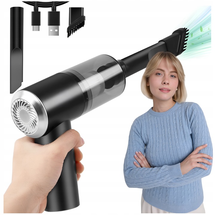 VYSAVAČ MINI RUČNÍ MALÝ AKU BEZDRÁTOVÝ 2v1 + FUKAR DÁREK