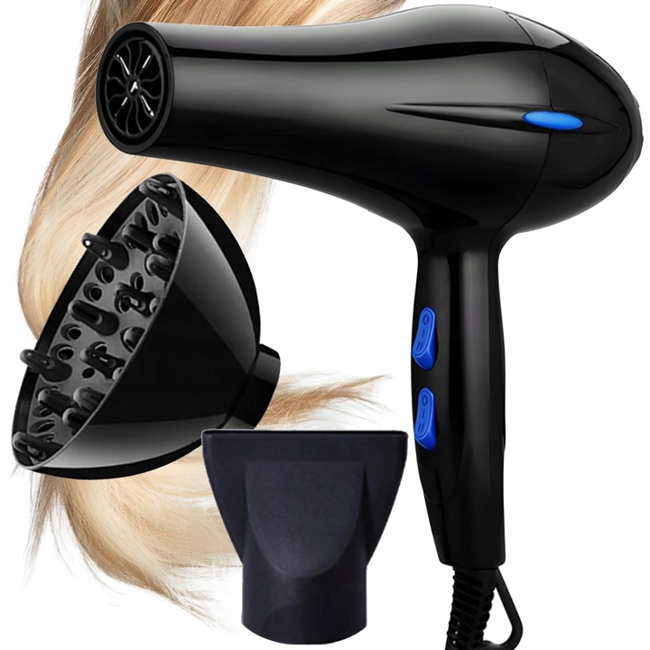 VYSOUŠEČ VLASŮ 2200 W PRO IONIZACI, SILNÝ + NÁSTAVEC