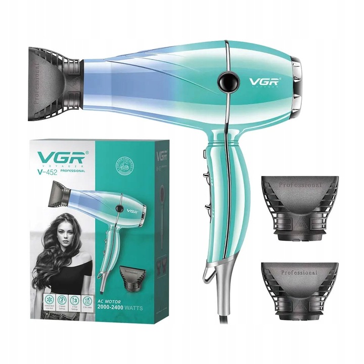 Vysoušeč vlasů VGR V-452 KADEŘNICKÝ PROFESIONÁLNÍ 2400W