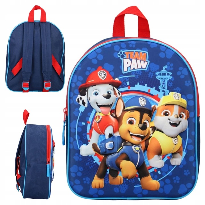 VADOBAG 1PŘÍHRADKOVÝ MALÝ BATOH DO Tlapková patrola S 3D RELIÉFNÍM POTISKEM