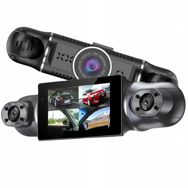 VIDEOREKORDÉR AUTOMOBILOVÁ KAMERA 4-KANÁLOVÝ GPS PARKOVACÍ MONITOR VÝPRODEJ