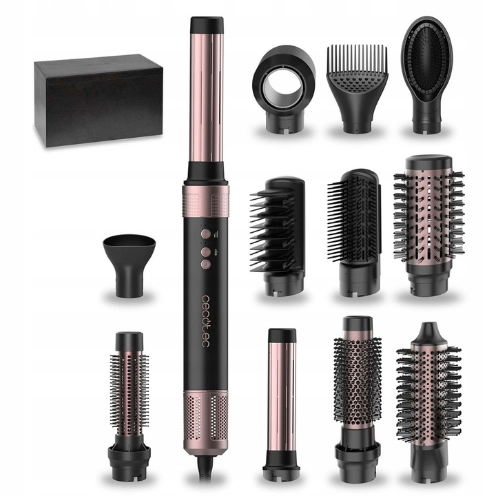 Vysoušeč vlasů Cecotec Bamba CeramicCare 12in1 AirGlam Black AKCE