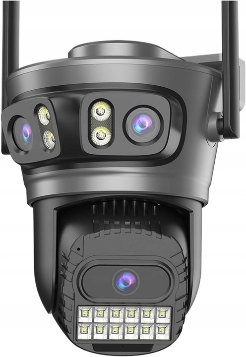 Venkovní kamera Ultra Hd 360 WiFi 6K 15 Mp 3 objektivy 3 displeje 2,4