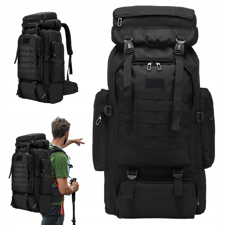 VODĚODOLNÝ 75L BATOH PRO KEMPOVÁNÍ, PĚŠÍ TURISTIKU, HOROLEZECTVÍ